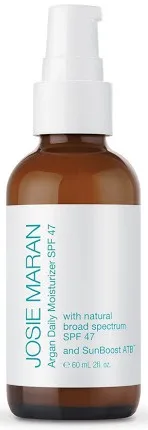 Josie Maran Argan Daily Moisturizer SPF 47 tube with clean minimalist packaging