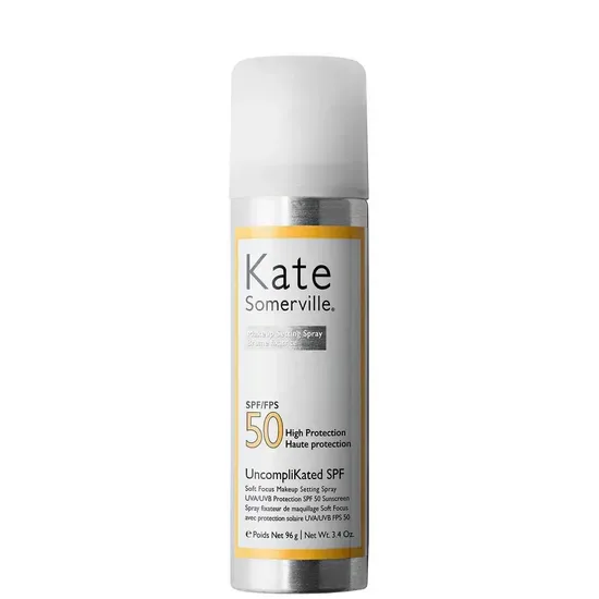 Kate Somerville UncompliKated SPF 50 Soft Focus Makeup Setting Spray aerosol can