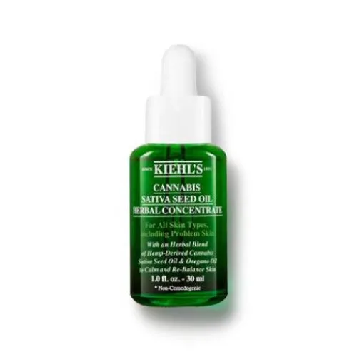 Kiehl's Cannabis Sativa Seed Oil Herbal Concentrate amber dropper bottle