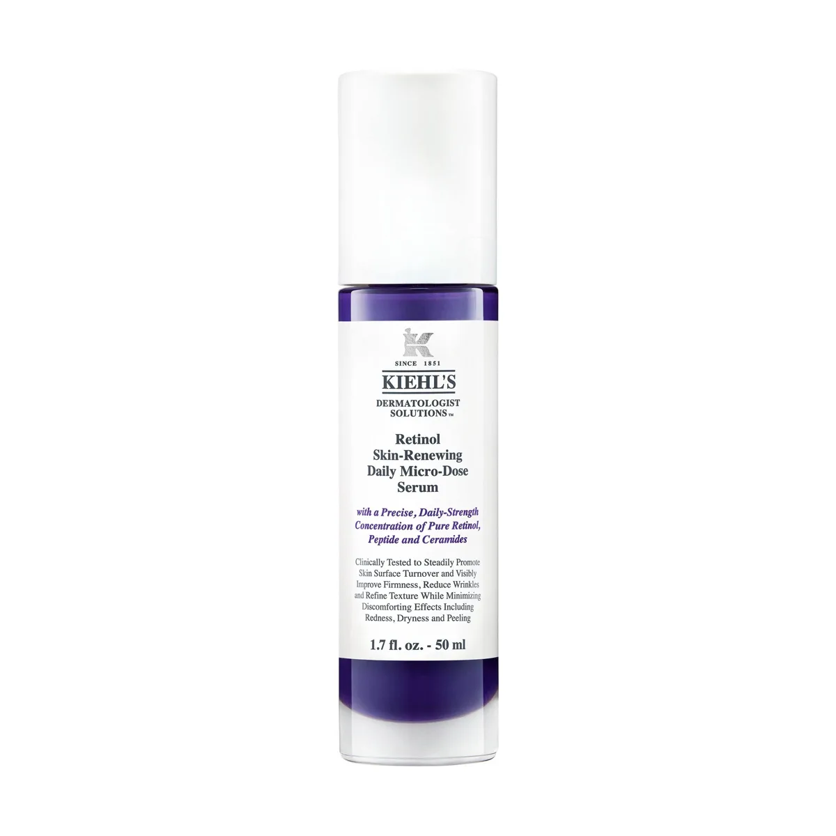 Kiehl's Retinol Skin-Renewing Daily Micro-Dose Serum in amber glass dropper bottle