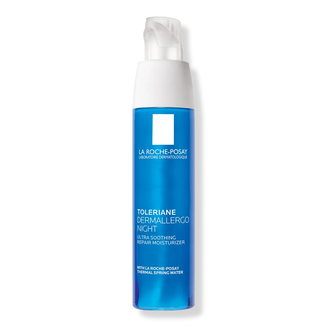 La Roche-Posay Toleriane Ultra Night Moisturizer white pump bottle