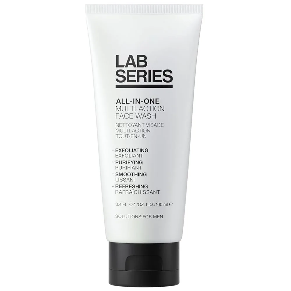Lab Series All-In-One Multi-Action Face Wash in dark squeeze tube