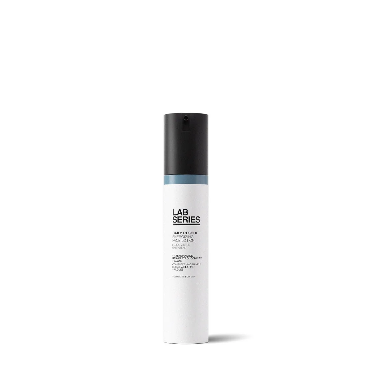 Lab Series Daily Rescue Energizing Face Lotion in dark pump bottle