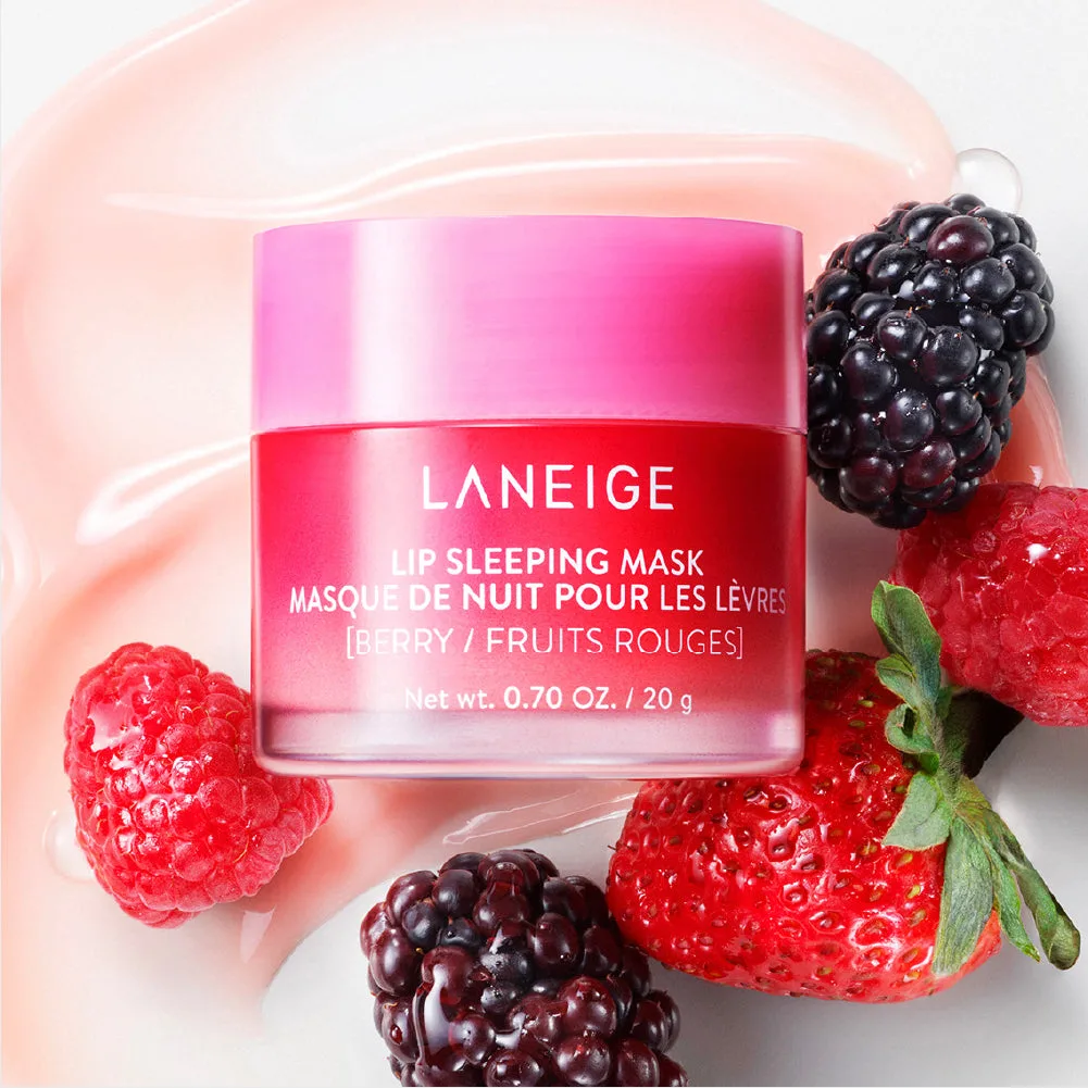Laneige Lip Sleeping Mask Berry in a 20g pink-labeled jar with lid
