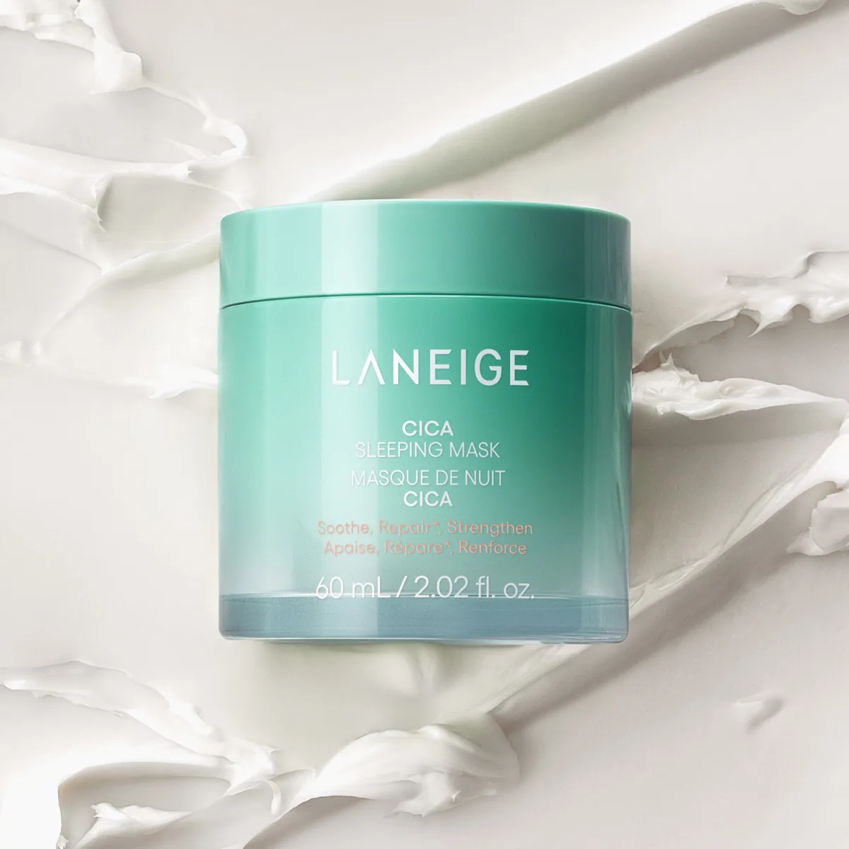 Laneige Cica Sleeping Mask in a green jar