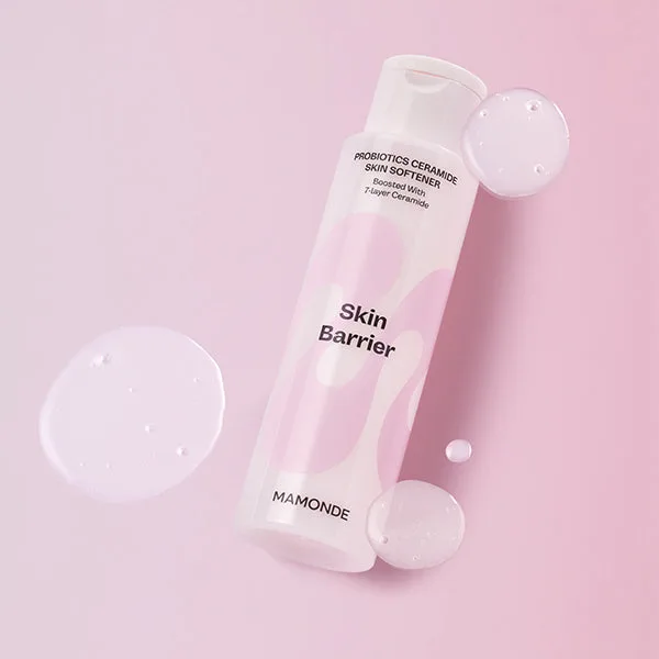 Mamonde Ceramide Skin Softener bottle with pink floral branding