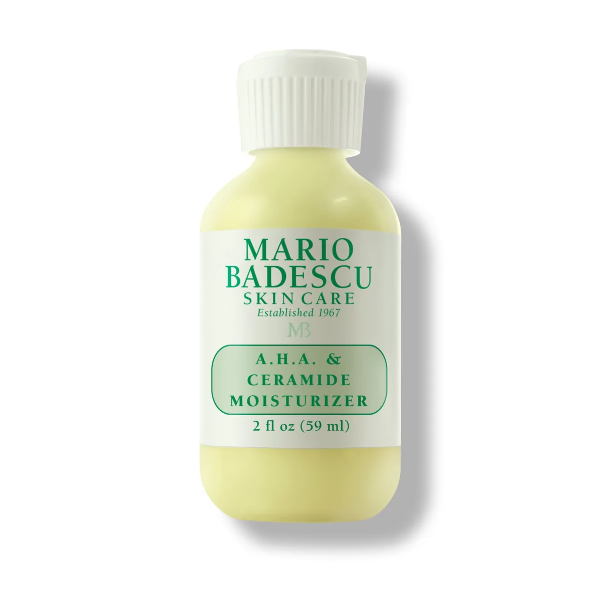 Mario Badescu AHA & Ceramide Moisturizer 2 fl oz white jar with brand label