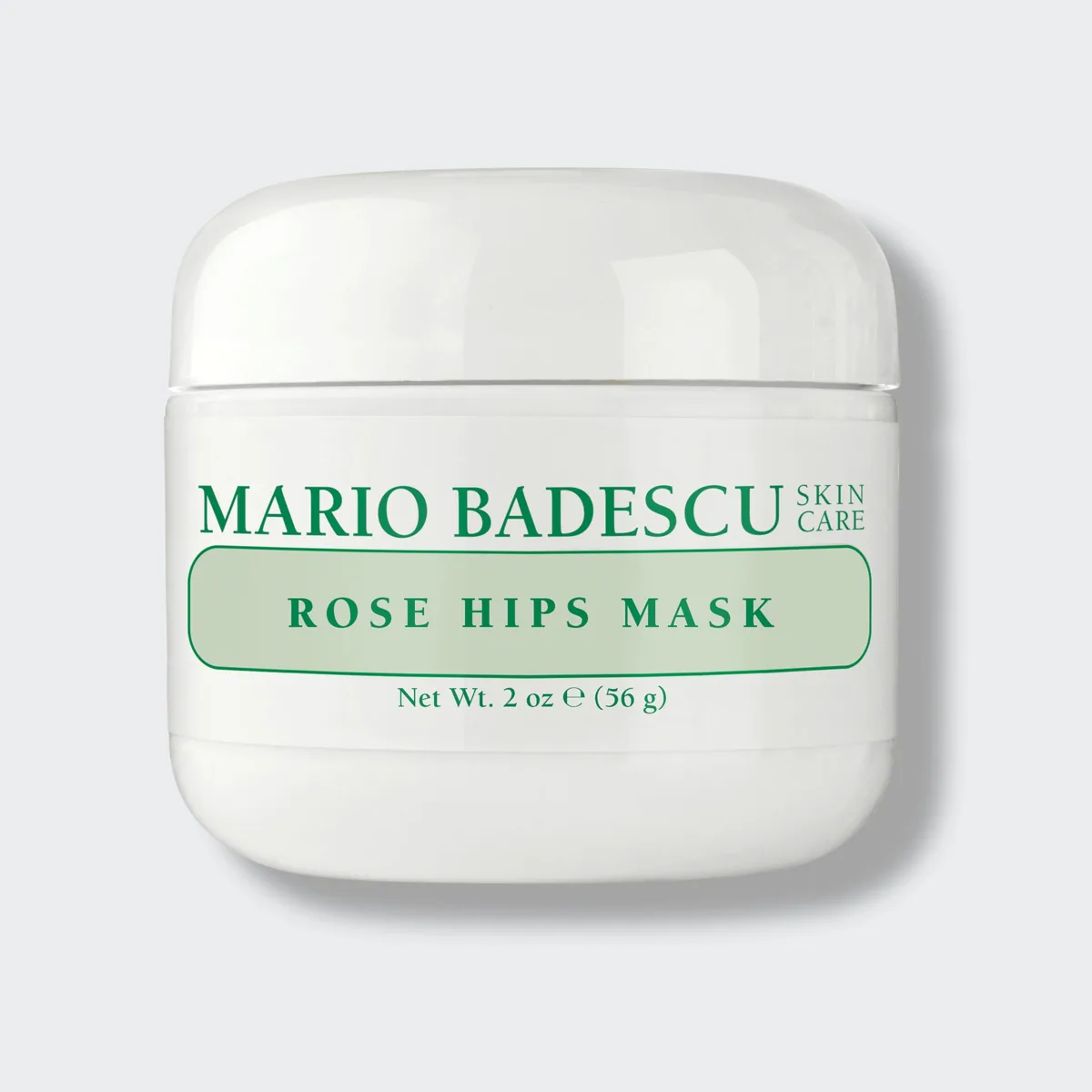 Mario Badescu Rose Hips Mask pink cream clay mask in white jar with pink lid
