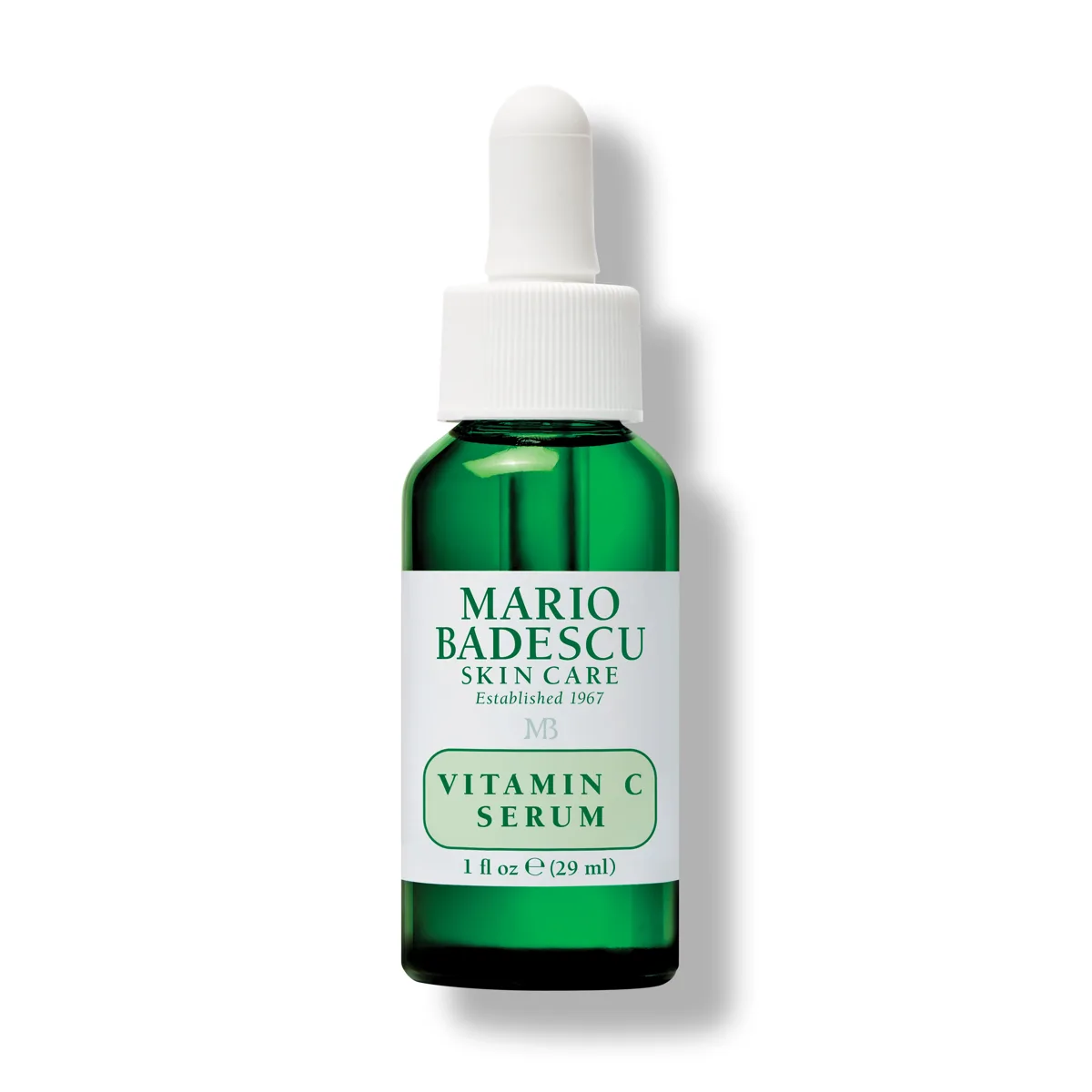Mario Badescu Vitamin C Serum in a green glass dropper bottle