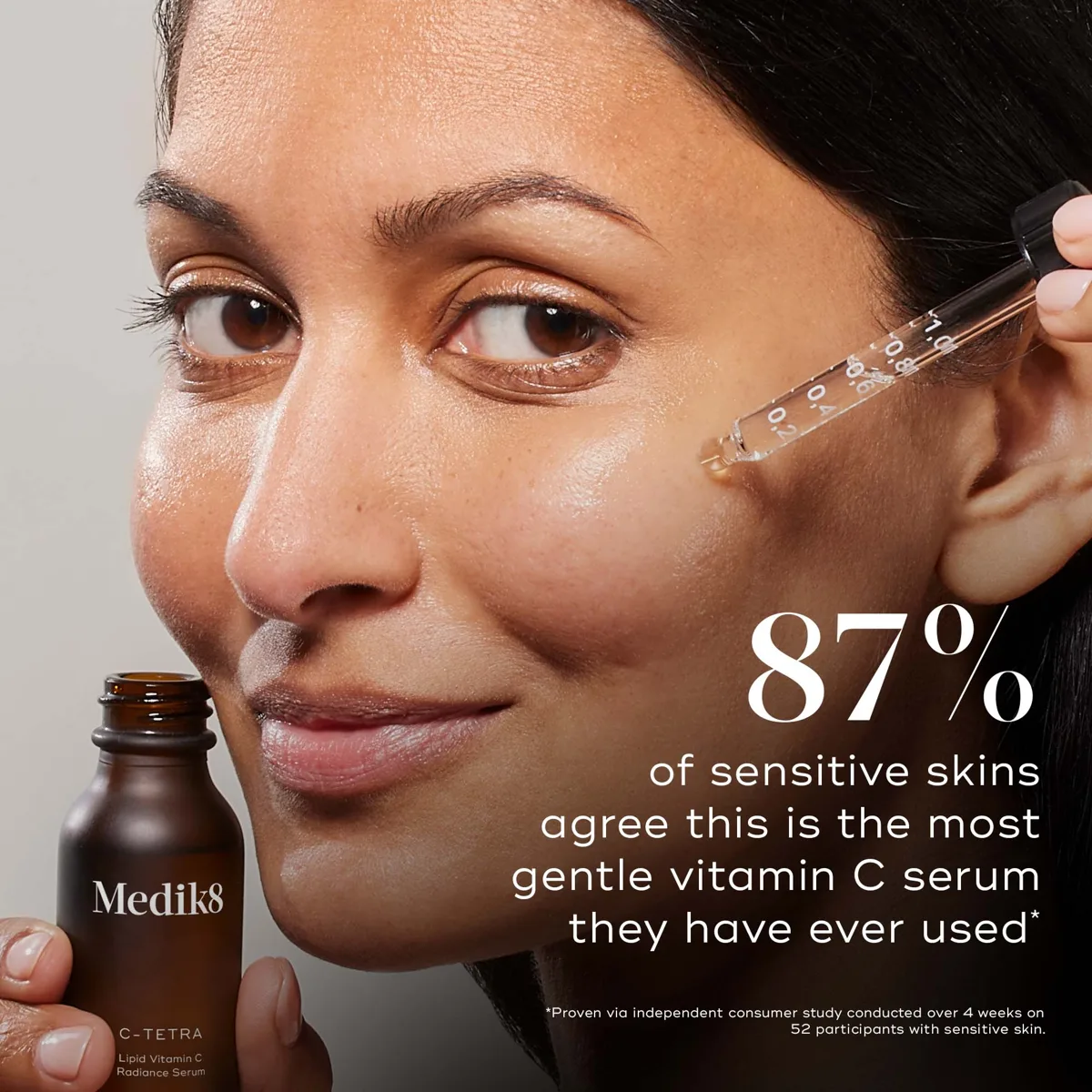Medik8 C-Tetra Vitamin C Serum amber glass dropper bottle