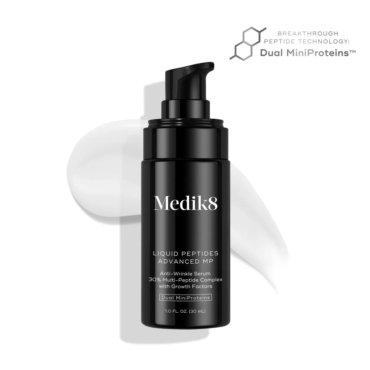 Medik8 Liquid Peptides Advanced MP Serum airless pump bottle