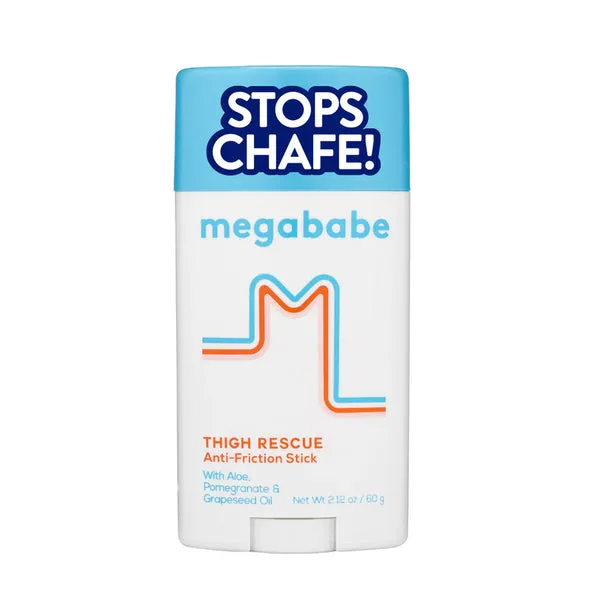 Megababe Thigh Rescue Anti-Friction Stick in branded packaging