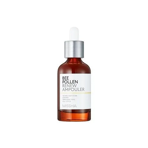 Missha Bee Pollen Renew Ampouler amber glass bottle with dropper, 40ml Korean bee pollen ampoule serum