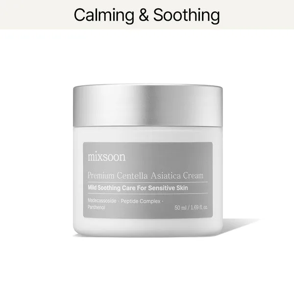 mixsoon Premium Centella Asiatica Cream jar with minimalist packaging