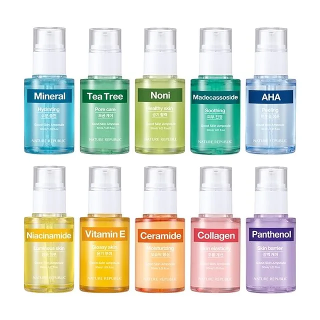 Nature Republic Good Skin Ampoule Hyaluronic Acid in a 30ml frosted glass dropper bottle
