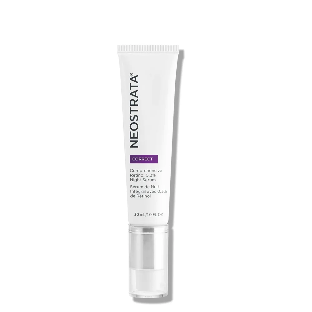 NeoStrata Correct Comprehensive Retinol 0.3% Night Serum pump bottle with purple and white packaging