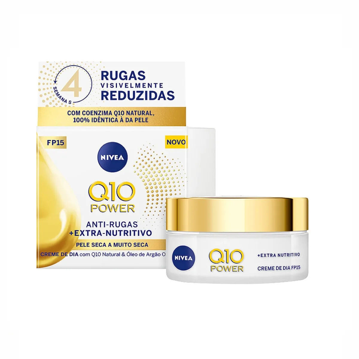 Nivea Q10 Anti-Wrinkle Power Replenishing Day Cream SPF 15 50ml deep blue jar