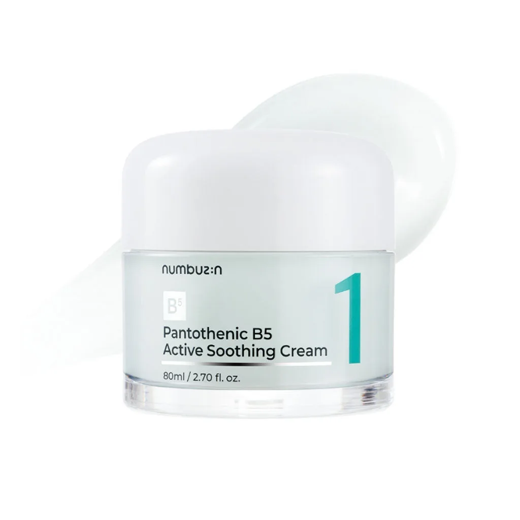 Numbuzin No. 1 Pantothenic B5 Active Soothing Cream jar with gel-cream moisturizer