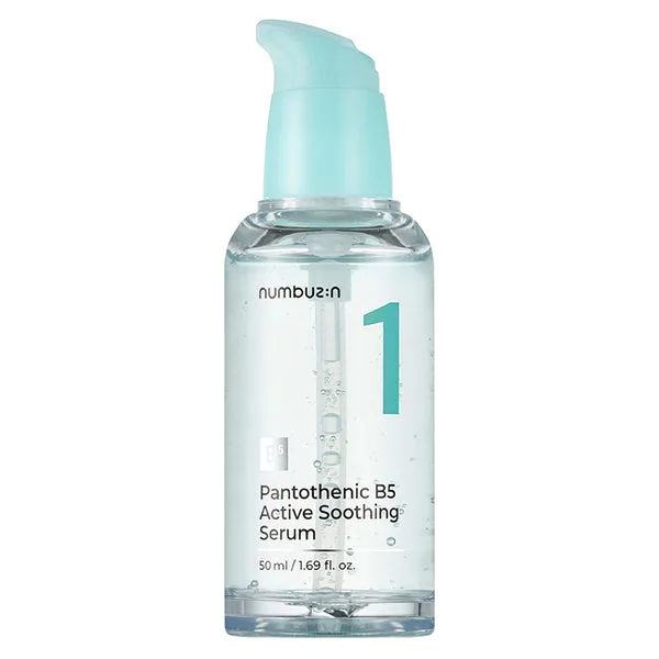 Numbuzin No. 1 Pantothenic B5 Active Soothing Serum in glass dropper bottle