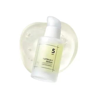 Numbuzin No. 5 Goodbye Blemish Serum 50ml pump bottle with golden-orange serum