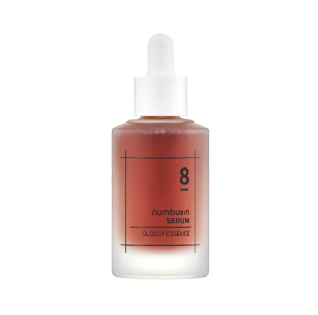Numbuzin No. 8 Glossy Essence Serum bottle with brown-tinted essence