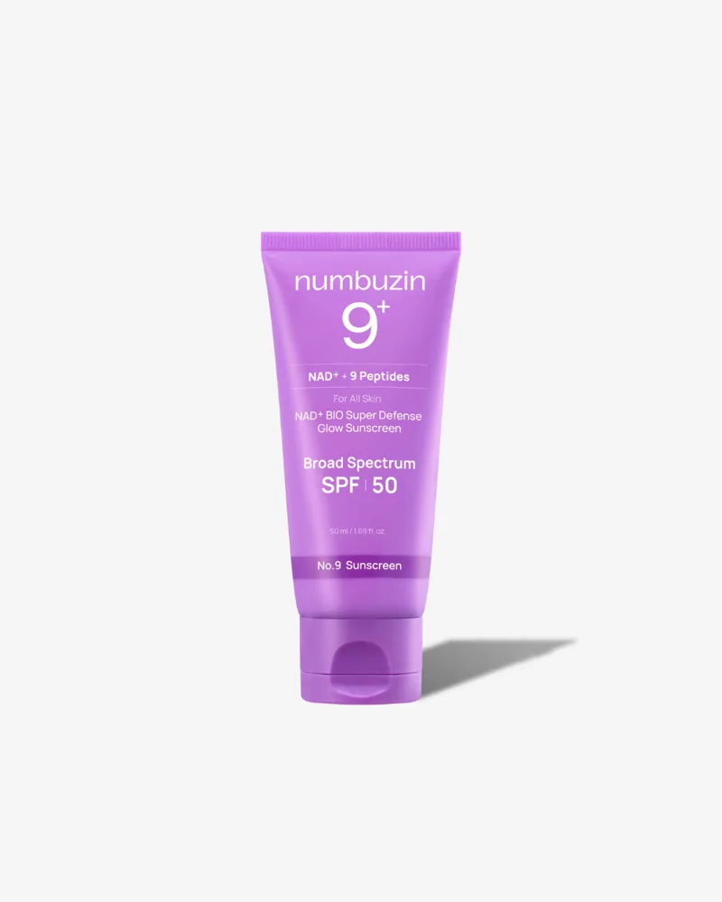 Numbuzin No. 9 NAD+ BIO Super Defense Glow Sunscreen SPF 50 tube