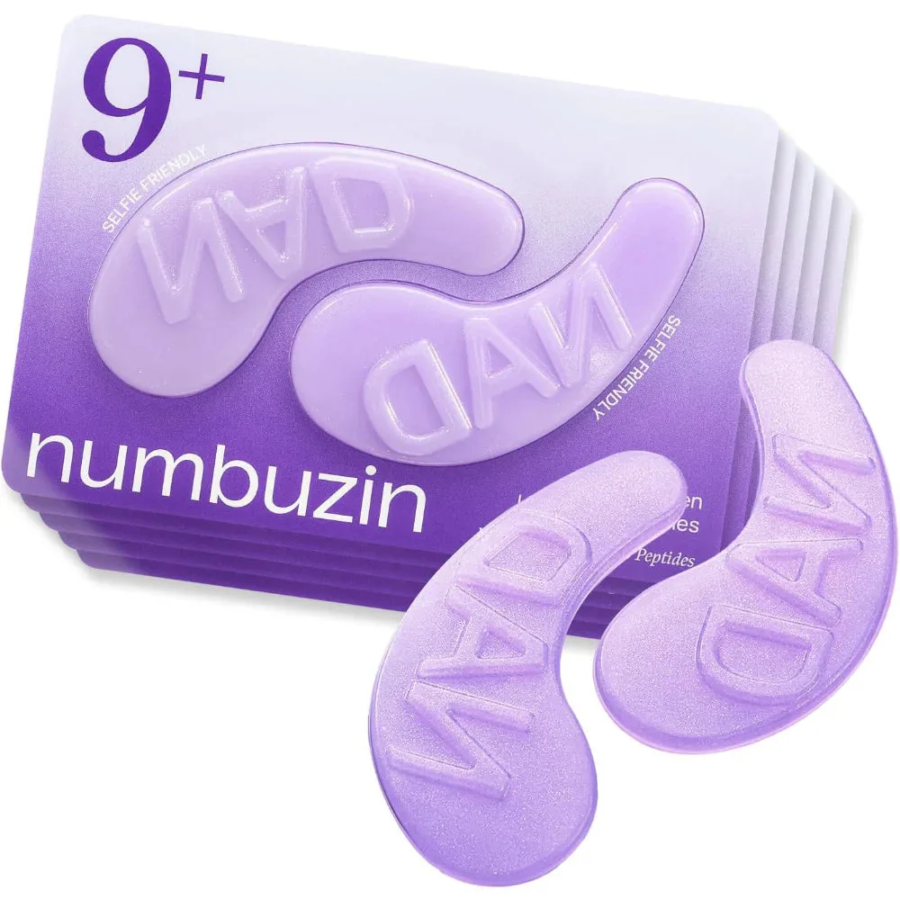 Numbuzin No. 9 NAD+ Collagen Under Eye Patches box with hydrogel patches