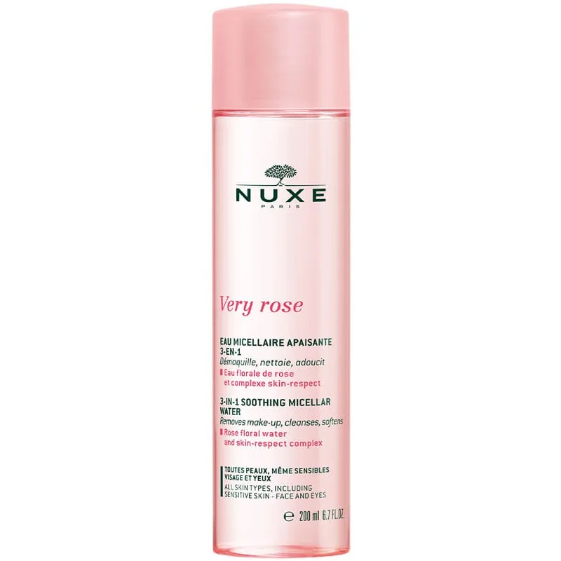 Nuxe Very Rose Soothing Micellar Water 200ml bottle with rose accents
