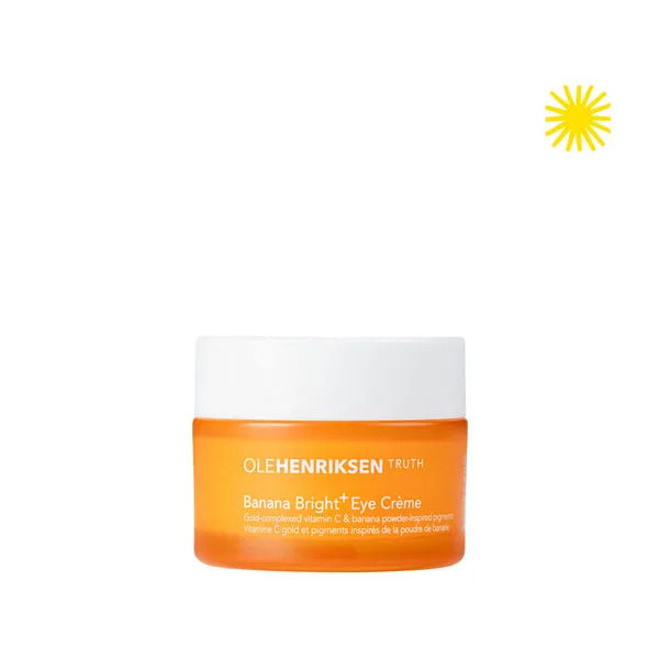 Ole Henriksen Banana Bright Eye Crème yellow tube with banana-themed packaging