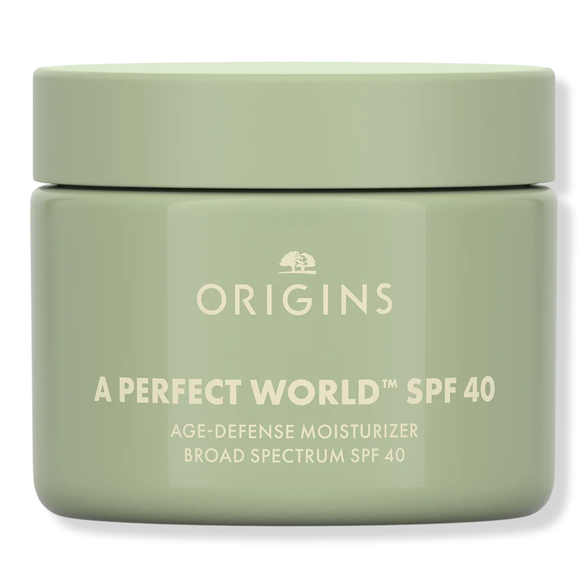 Origins A Perfect World SPF 40 Age-Defense Moisturizer with White Tea jar