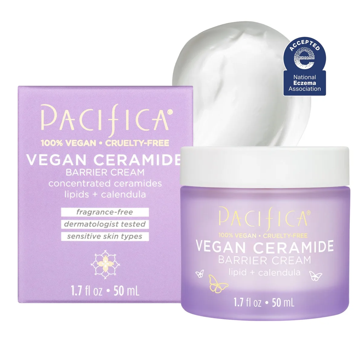Pacifica Vegan Ceramide Barrier Face Cream 1.7 oz jar