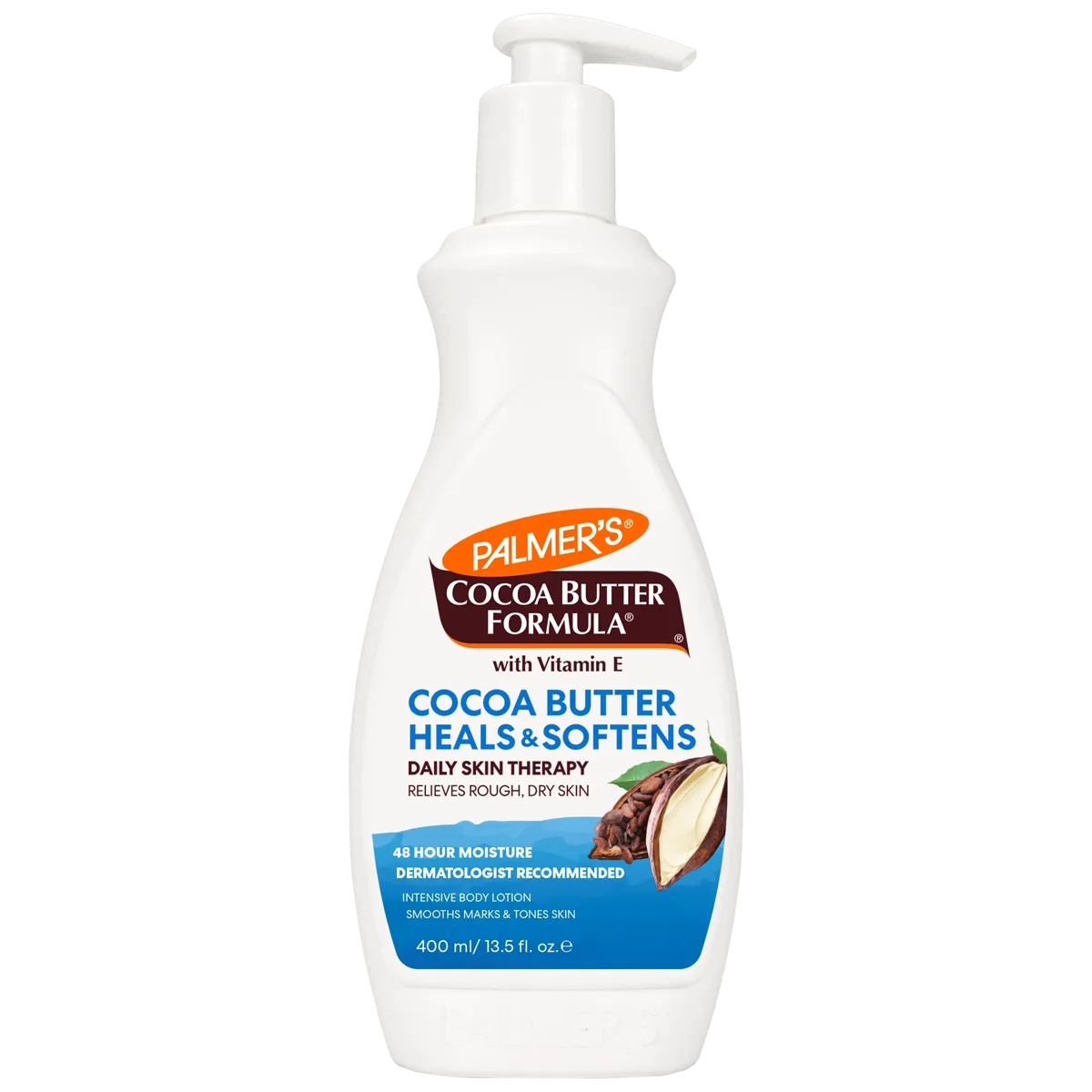 Palmer's Cocoa Butter Formula with Vitamin E Body Lotion in a brown pump bottle with gold Palmer's branding