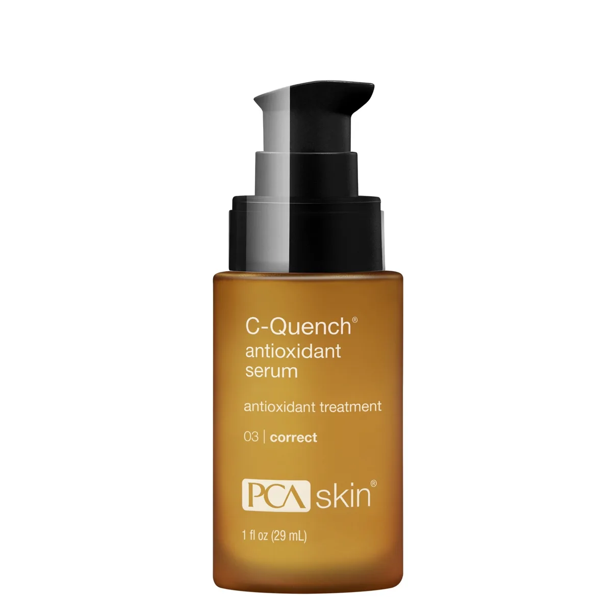 PCA Skin C-Quench Antioxidant Serum bottle with airless pump dispenser