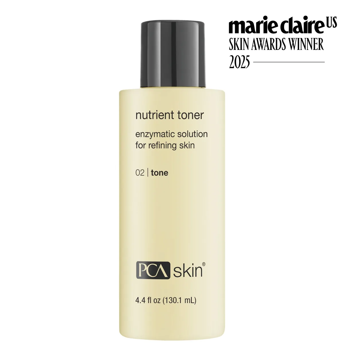 PCA Skin Nutrient Toner bottle with amber-colored pumpkin enzyme liquid