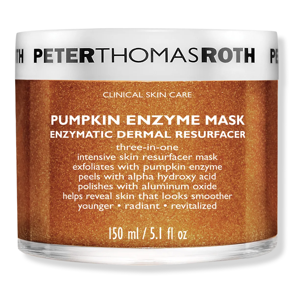 Peter Thomas Roth Pumpkin Enzyme Mask orange jar with enzymatic dermal resurfacer