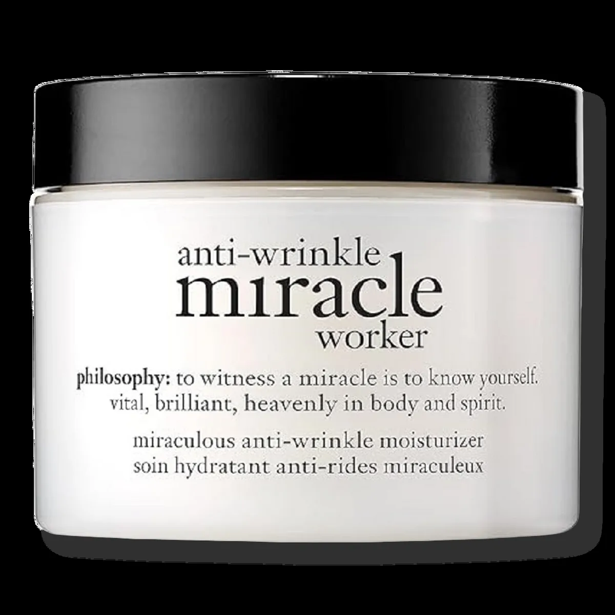 Philosophy Anti-Wrinkle Miracle Worker+ Line-Correcting Moisturizer jar