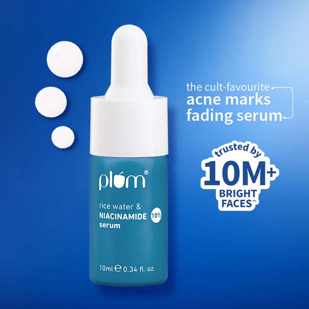 Plum 10% Niacinamide Face Serum 15ml frosted glass dropper bottle