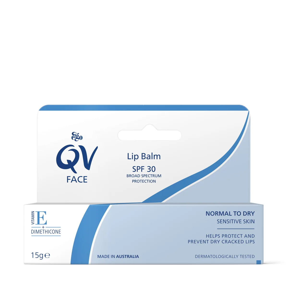 QV Face Lip Balm SPF 30 15g tube with applicator