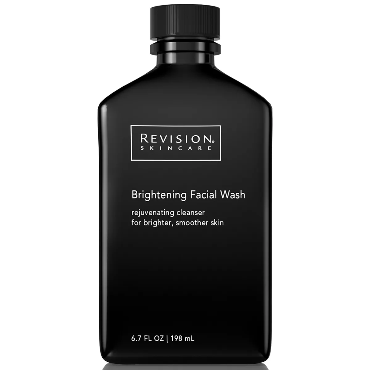 Revision Skincare Brightening Facial Wash in a white bottle with the Revision clinical branding