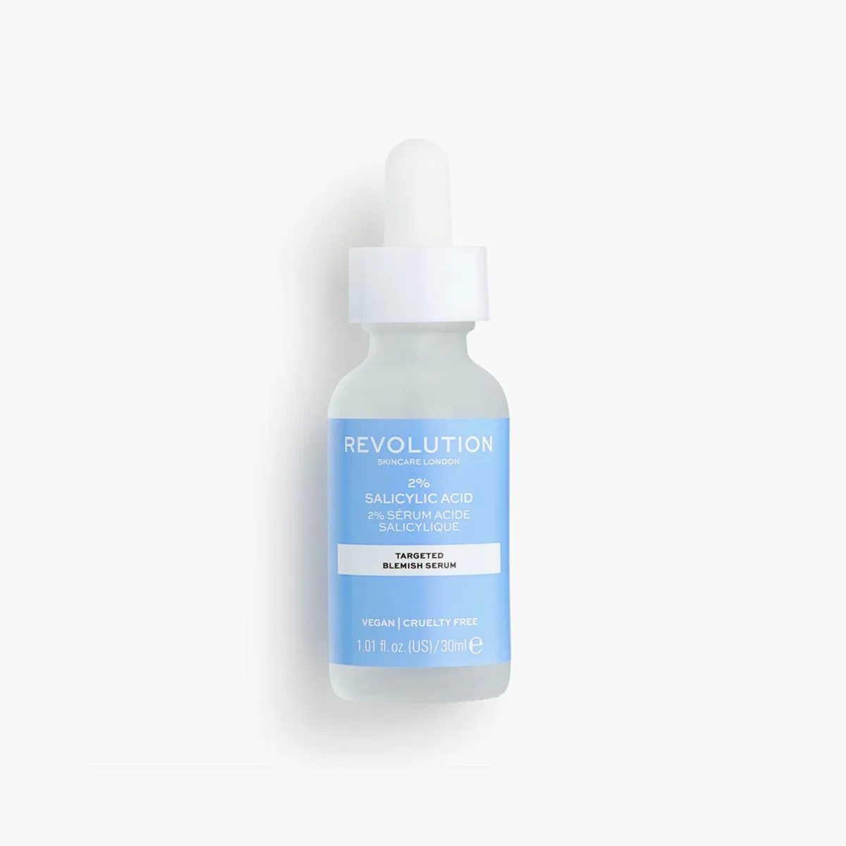 Revolution Skincare 2 Percent Salicylic Acid BHA Anti Blemish Serum 30ml bottle
