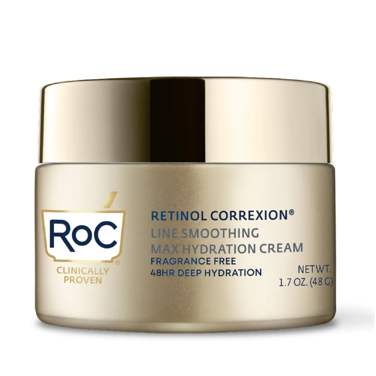 RoC Retinol Correxion Max Hydration Cream Fragrance Free jar