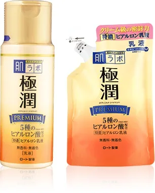Hada Labo Gokujyun Premium Hyaluronic Acid Milk 140ml bottle