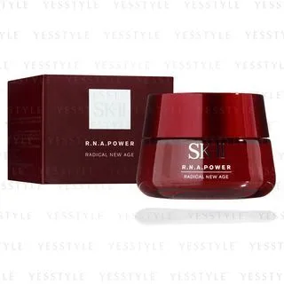 SK-II R.N.A. Power Radical New Age Cream anti-aging moisturizer in glass jar with red lid