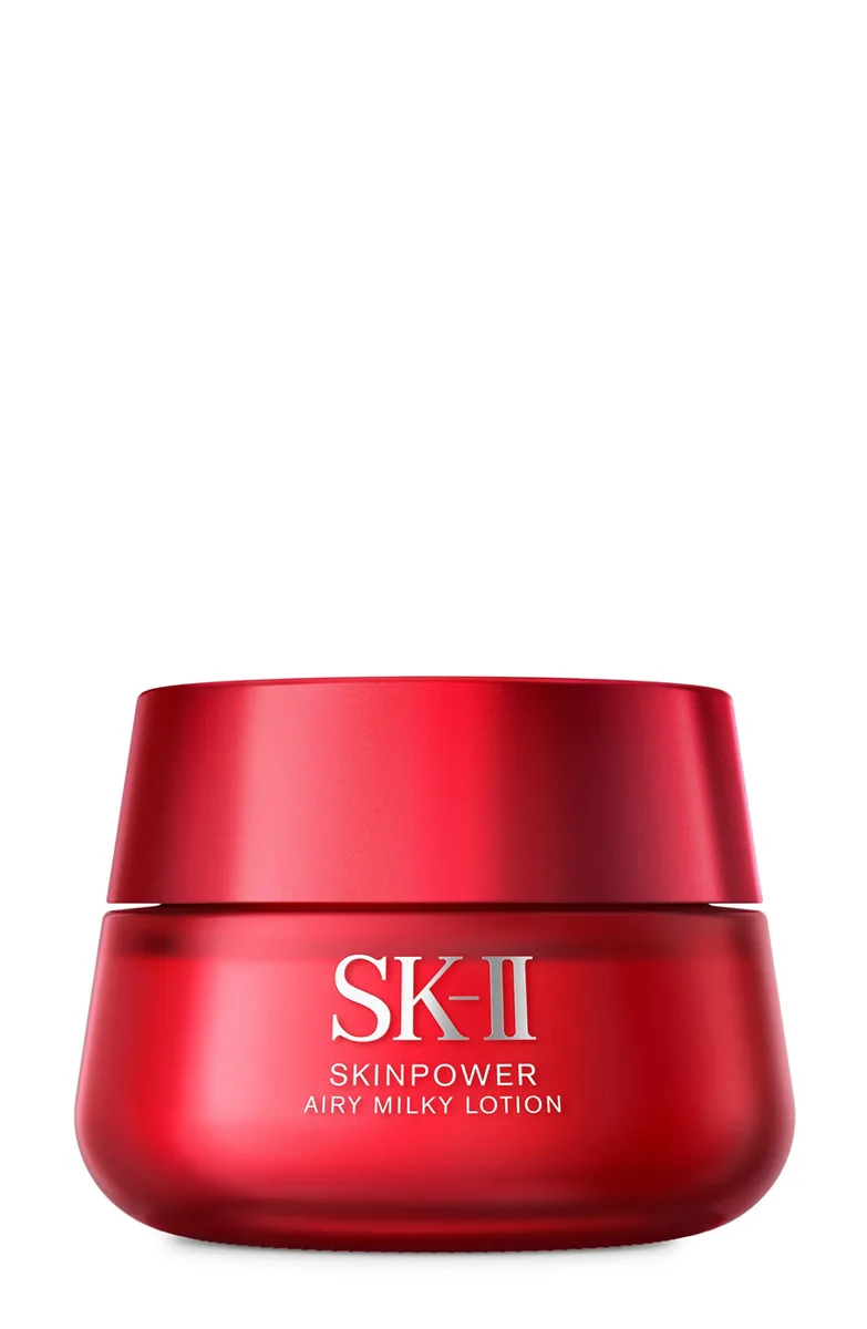 SK-II SKINPOWER Airy Milky Lotion lightweight anti-aging moisturizer in white pump bottle