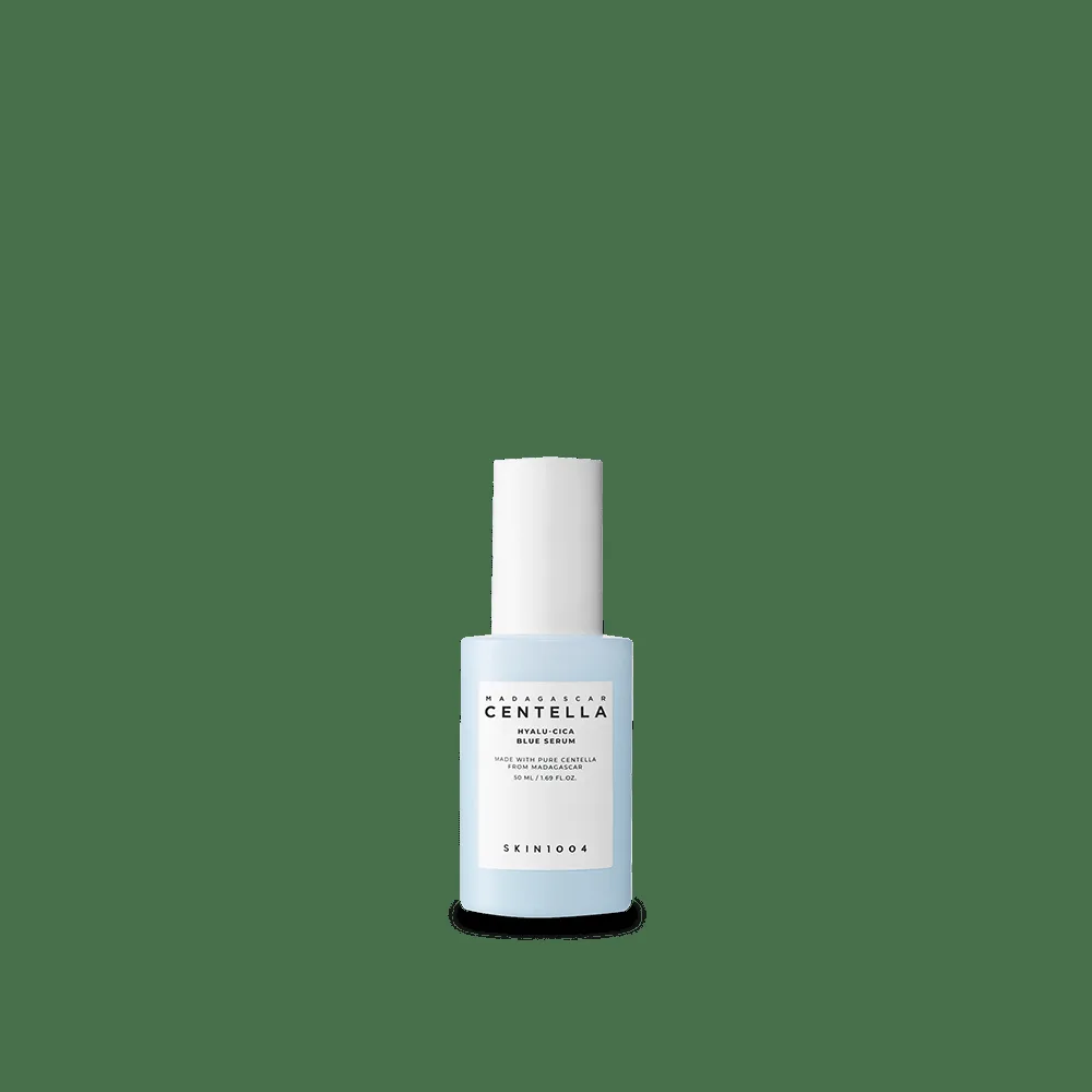 SKIN1004 Madagascar Centella Hyalu-Cica Blue Serum glass bottle