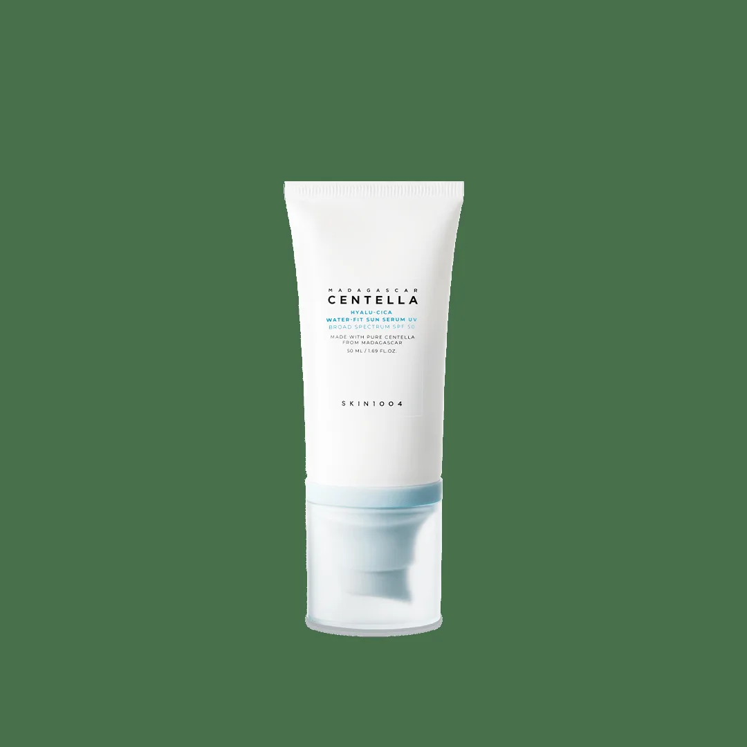 SKIN1004 Hyalu-Cica Water-Fit Sun Serum SPF 50+ 50ml tube packaging