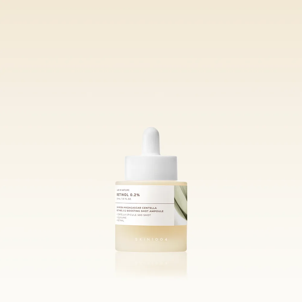 SKIN1004 Retinol 0.2 Boosting Shot Ampoule 30ml frosted glass dropper bottle