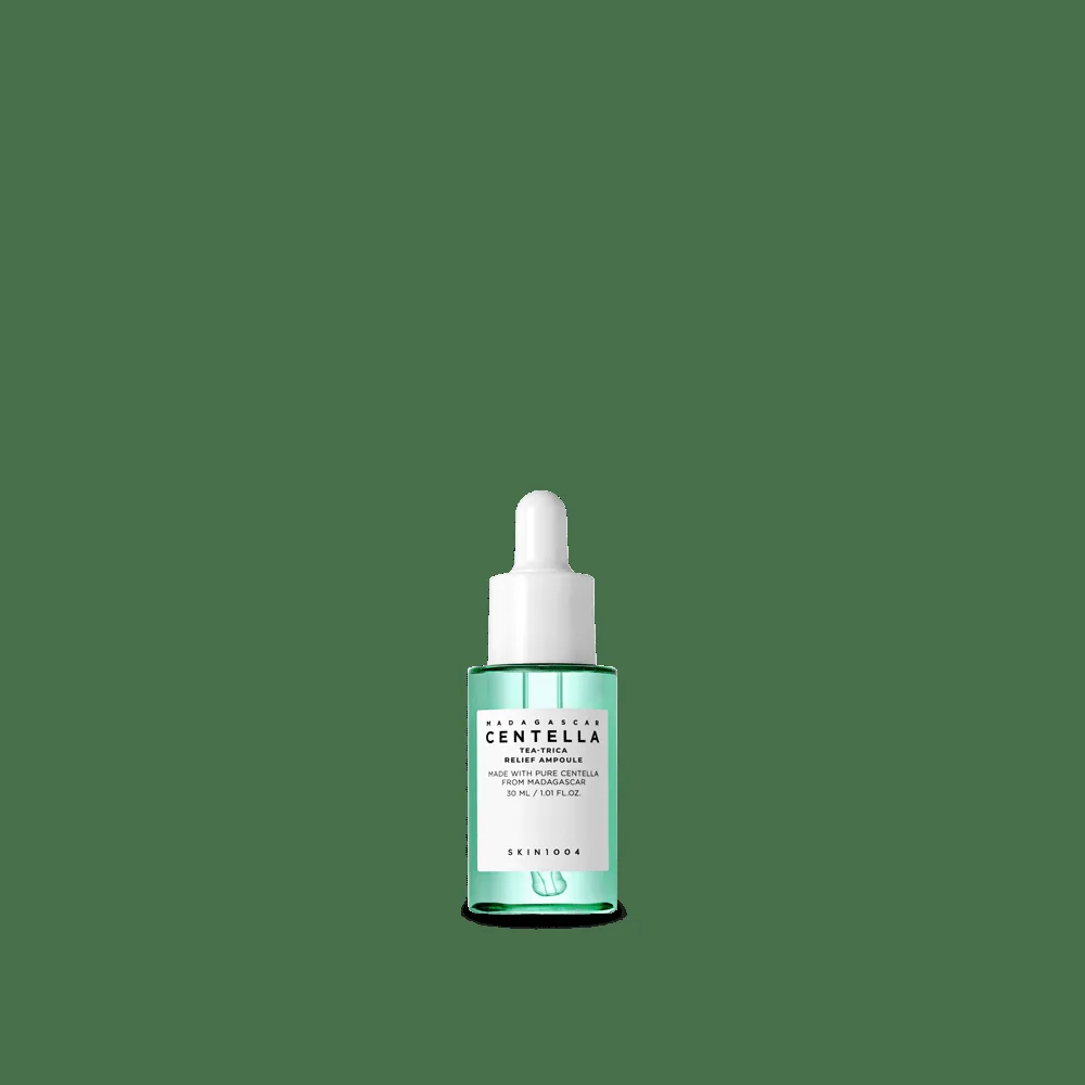 SKIN1004 Tea-Trica Relief Ampoule 50ml dropper bottle — tea tree and BHA acne treatment serum