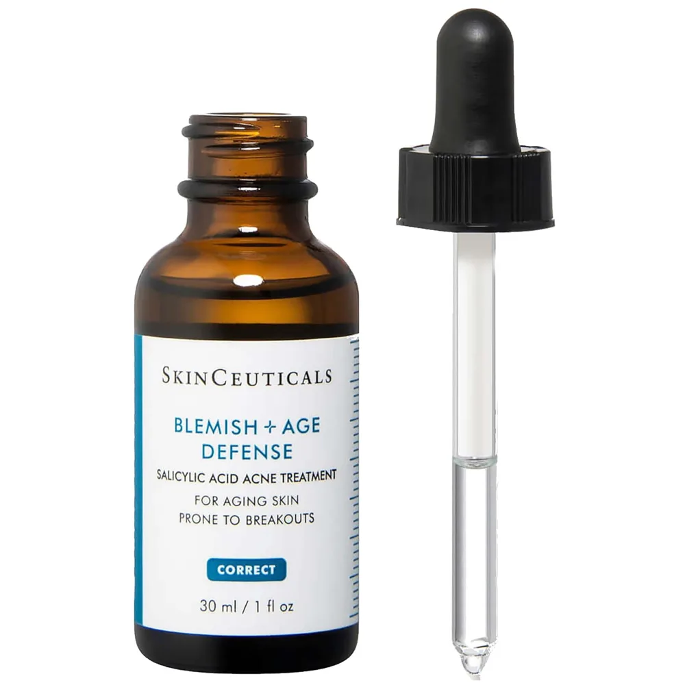 SkinCeuticals Blemish + Age Defense 1 oz dark glass serum bottle with dropper