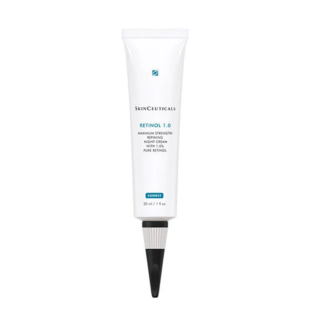 SkinCeuticals Retinol 1.0 Maximum Strength Refining Night Cream in protective opaque tube